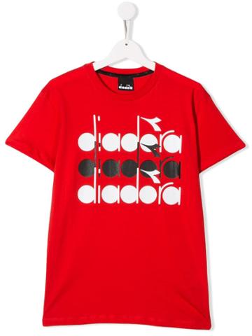 Diadora Junior Logo Stamp T-shirt - Red
