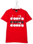 Diadora Junior Logo Stamp T-shirt - Red