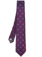 Canali Floral Patterned Tie - Pink & Purple