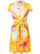 Moschino Marbled Belted Shirt Dress - Multicolour