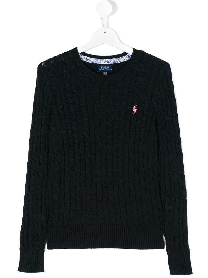 Ralph Lauren Kids Logo Knitted Sweater - Blue