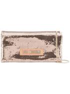 Love Moschino Sequined Clutch Bag - Gold