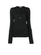 Jil Sander Long-sleeve Fitted Sweater - Black