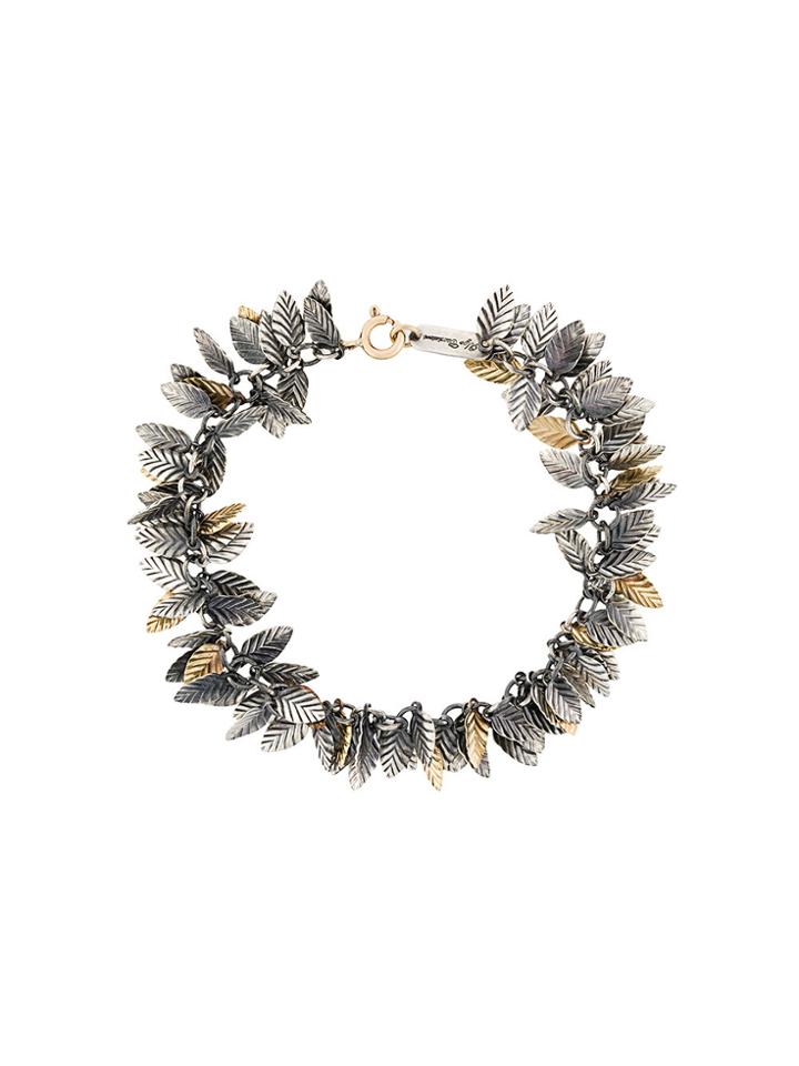 Ugo Cacciatori Hanging Leaves Bracelet - Metallic