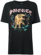 Marcelo Burlon County Of Milan Tiger Print T-shirt, Women's, Size: Small, Black, Cotton/polyester