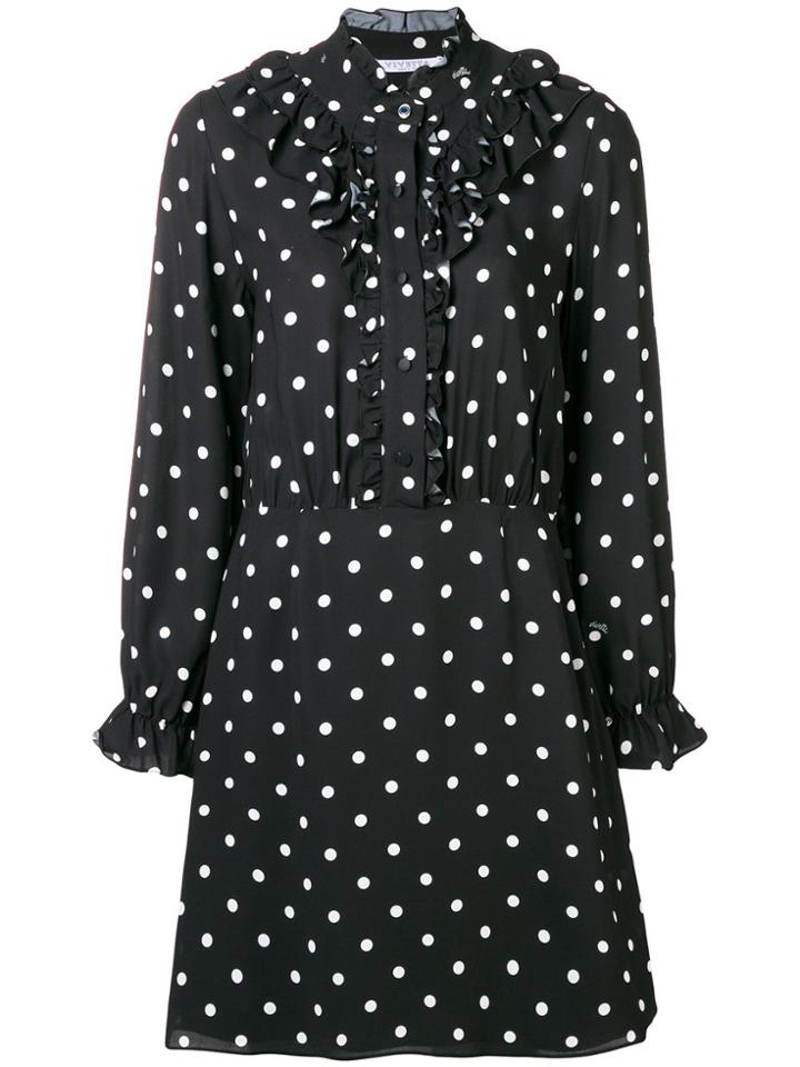 Vivetta Dotted Short Dress - Black