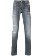 Dondup Distressed Straight-leg Jeans - Grey
