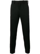 Neil Barrett Zip Detail Tailored Trousers, Men's, Size: 46, Black, Virgin Wool/polyester/spandex/elastane/viscose