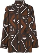 Labo Art - Patterned Jacket - Women - Cotton - 1, Brown, Cotton