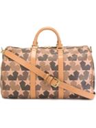 Ports 1961 Star Camouflage Print Weekender, Brown, Calf Leather/pvc