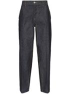 Maison Kitsuné Wide-leg Cropped Jeans - Blue