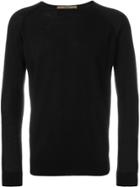 Nuur Raglan Sleeve Sweater - Black