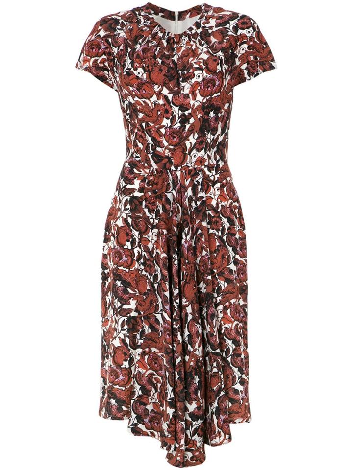 Andrea Marques Pleated Shift Dress - Est Lisboa Vermelha