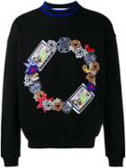 James Long Embroidered Sweatshirt, Men's, Size: Xl, Black, Cotton