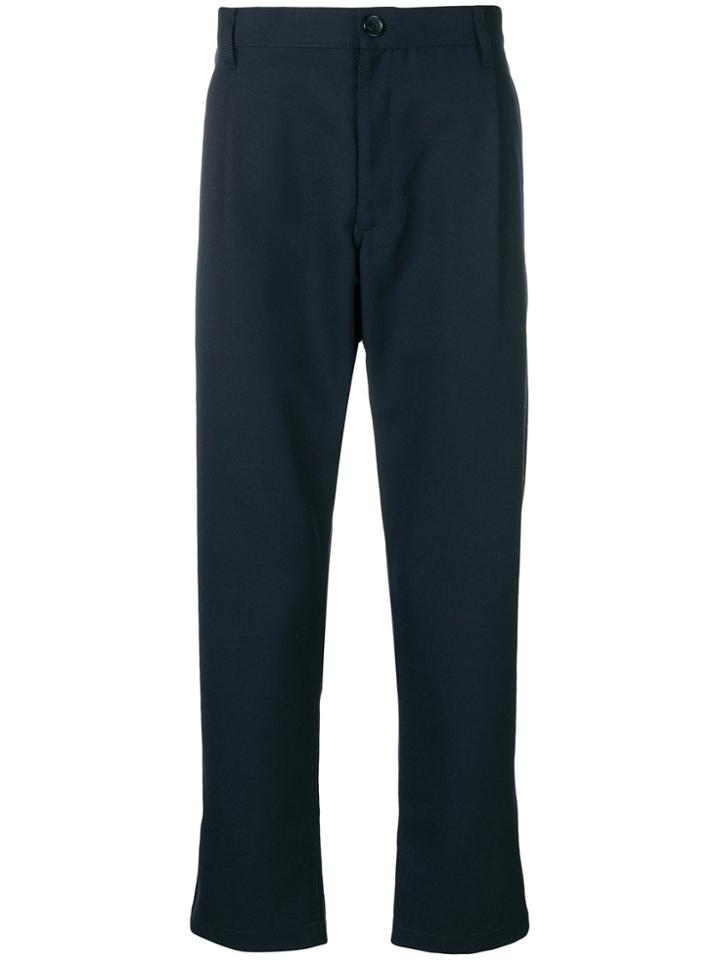 Comme Des Garçons Shirt Boys Cropped Tailored Trousers - Blue