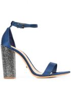 Schutz Contrast Heel Sandals - Blue