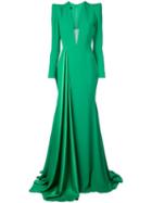 Alex Perry Long Lindy Dress - Green