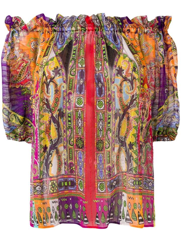 Etro Abstract Print Blouse - Red