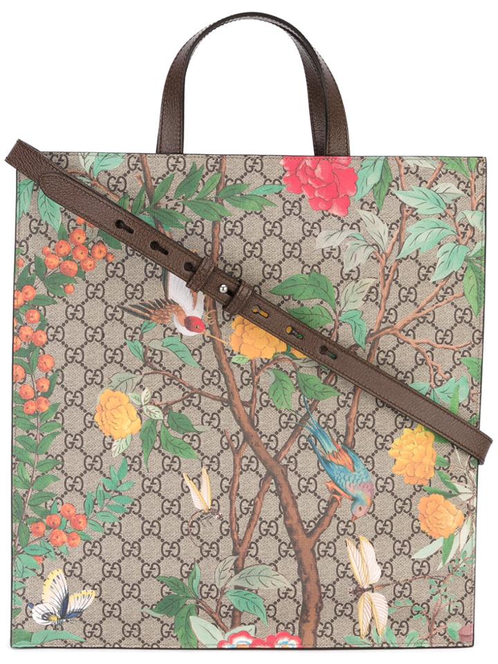 Gucci Branded Tote Bag - Brown