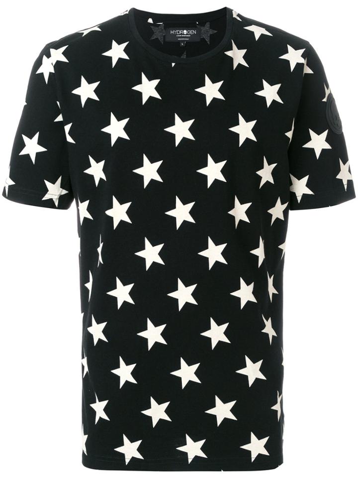 Hydrogen Star Print T-shirt - Black