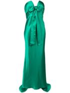 Alessandra Rich Strapless Evening Dress - Green