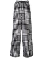 Juun.j Check Wide Leg Trousers - White