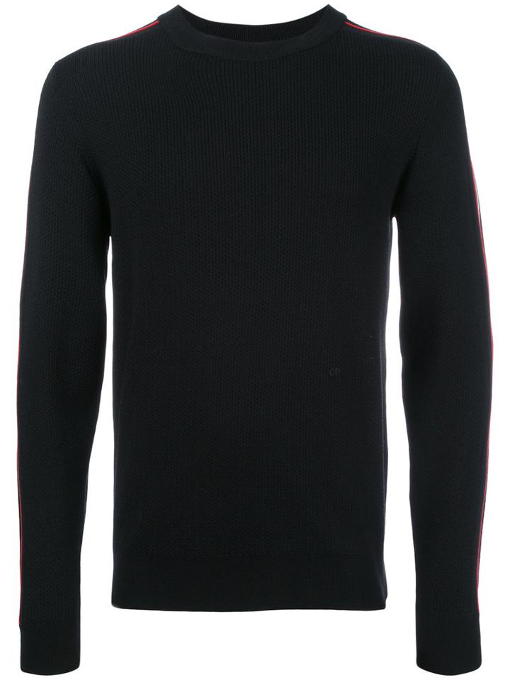Dior Homme Crew Neck Jumper, Men's, Size: Large, Black, Virgin Wool/polyester