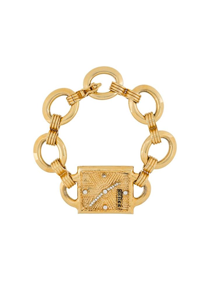 Gianfranco Ferré Pre-owned Crystal Embellished Bracelet - Gold