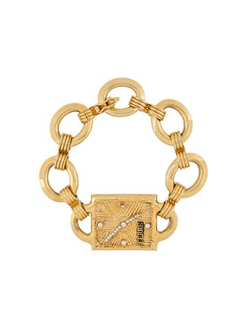Gianfranco Ferré Pre-owned Crystal Embellished Bracelet - Gold