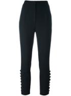 Dolce & Gabbana Cropped Tailored Trousers, Women's, Size: 40, Black, Polyamide/spandex/elastane/virgin Wool