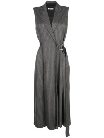 Jason Wu Pinstripe Wrap Dress - Grey