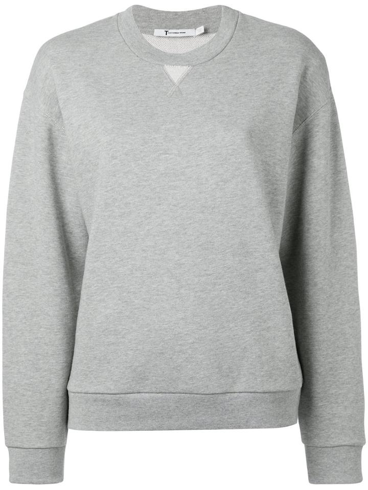 T By Alexander Wang Classic Sweatshirt, Women's, Size: Medium, Grey, Cotton/polyester/modal