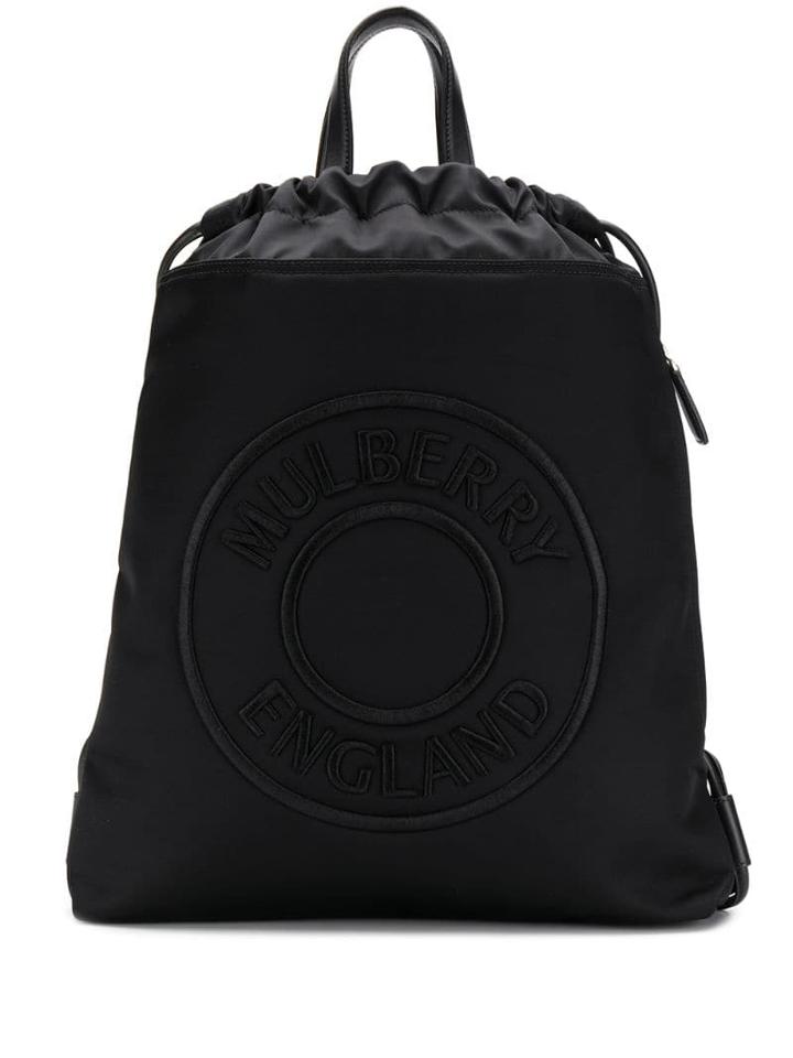 Mulberry Urban Embroidered Logo Backpack - Black