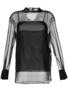 Emilio Pucci Translucid Silk Blouse - Black