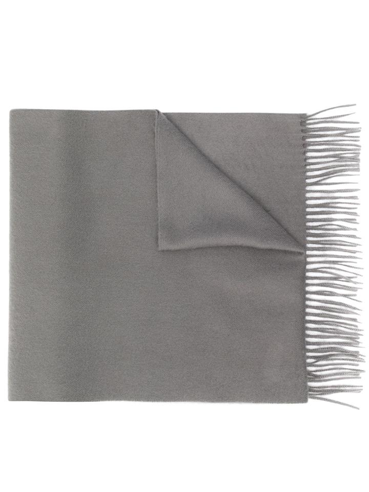 Mackintosh Grey Cashmere Embroidered Scarf Acc-013/e