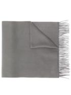 Mackintosh Grey Cashmere Embroidered Scarf Acc-013/e