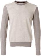 Canali Elbow Patch Jumper - Brown