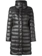 Herno Funnel Neck Coat, Women's, Size: 42, Grey, Feather Down/polyamide/nylon