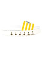 Joshua Sanders Striped Embellished Flip Flops