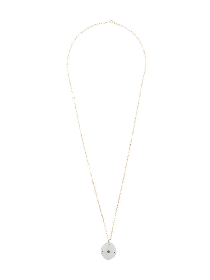 Cvc Stones Buenaventura Emerald Pebble Necklace - Metallic
