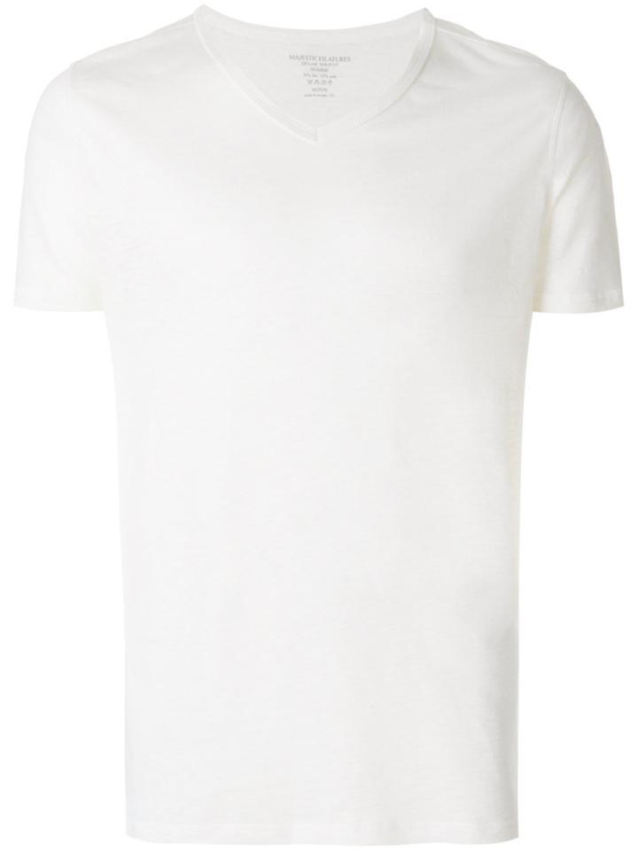 Majestic Filatures V-neck T-shirt - Nude & Neutrals