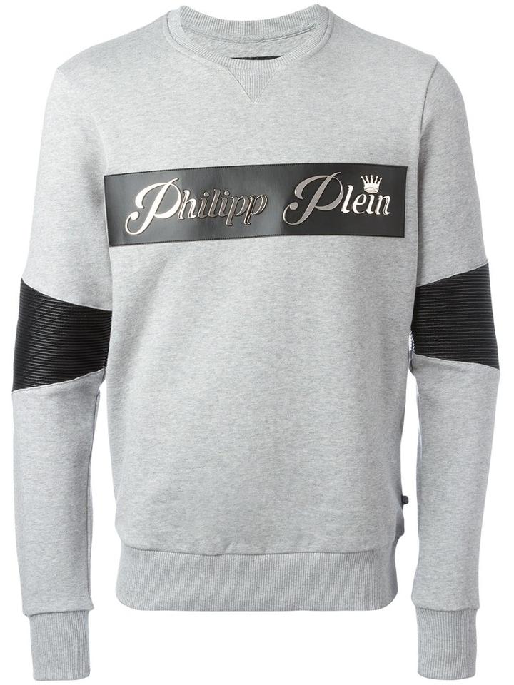 Philipp Plein West Sweatshirt, Size: Xxl, Grey, Cotton/polyurethane/polyester