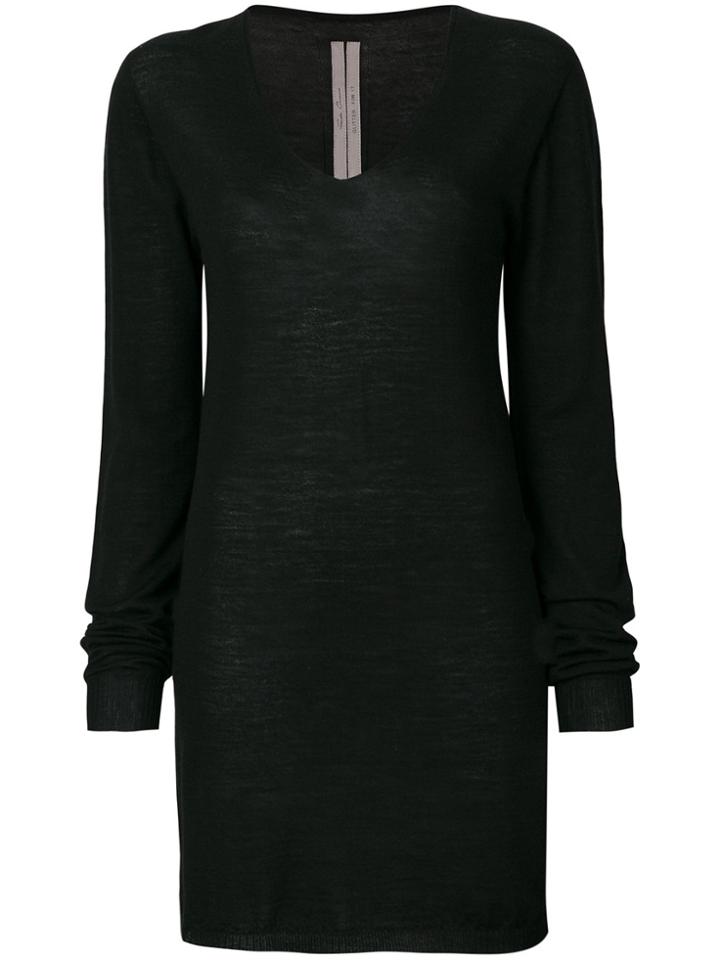 Rick Owens Longline Knitted Top - Black
