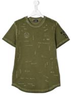 Diesel Kids Only The Brave Printed T-shirt, Boy's, Size: 14 Yrs, Green