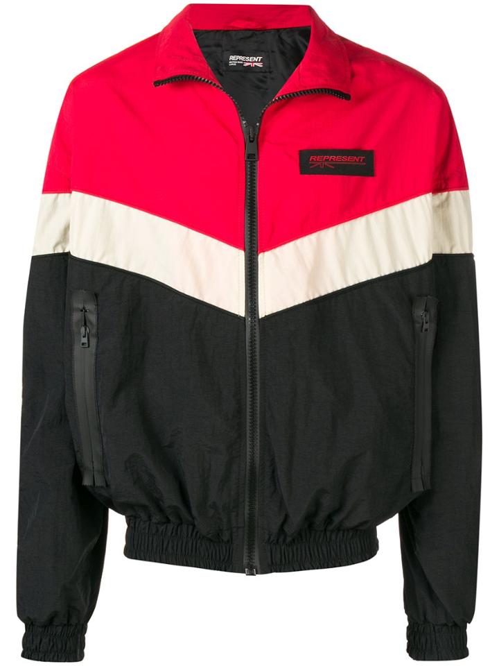 Represent Logo Patch Windbreaker - Black
