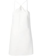 Miu Miu Crystal-embellished Halterneck Dress - White