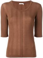 Chloé Slim-fit Cashmere Top - Brown