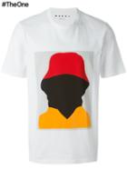 Marni Silhouette Print T-shirt, Men's, Size: 52, White, Cotton