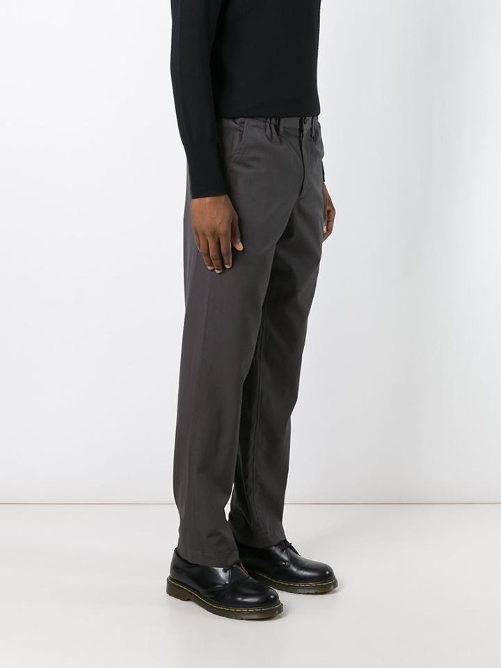 Issey Miyake Men Straight Leg Twill Trousers