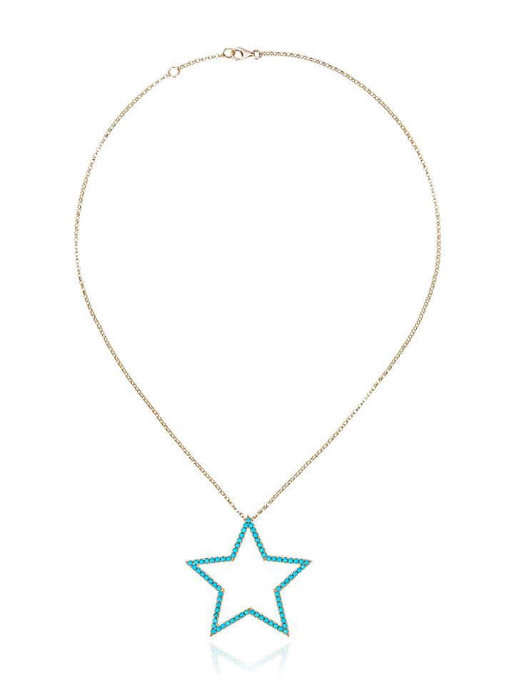 Rosa De La Cruz Turquoise Star Necklace - Metallic